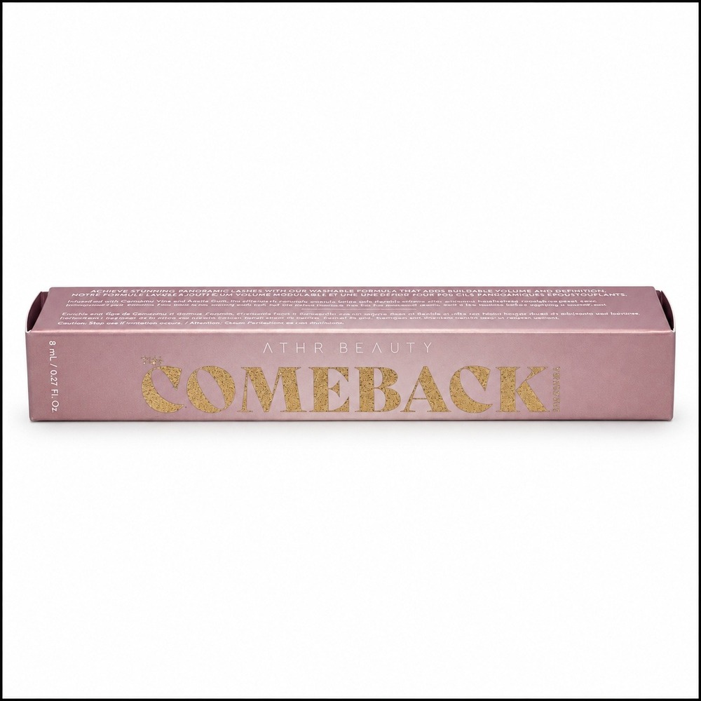 ATHR Beauty The Comeback Mascara Black 8ml 0.27oz Washable Vegan New